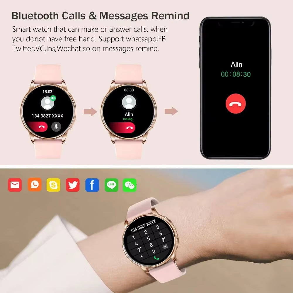 For Xiaomi NFC Smart Watch 2024 Bluetooth Calls Waterproof Smartwatch Men Watches Women Sport Fitness Bracelet Custom Watch Face