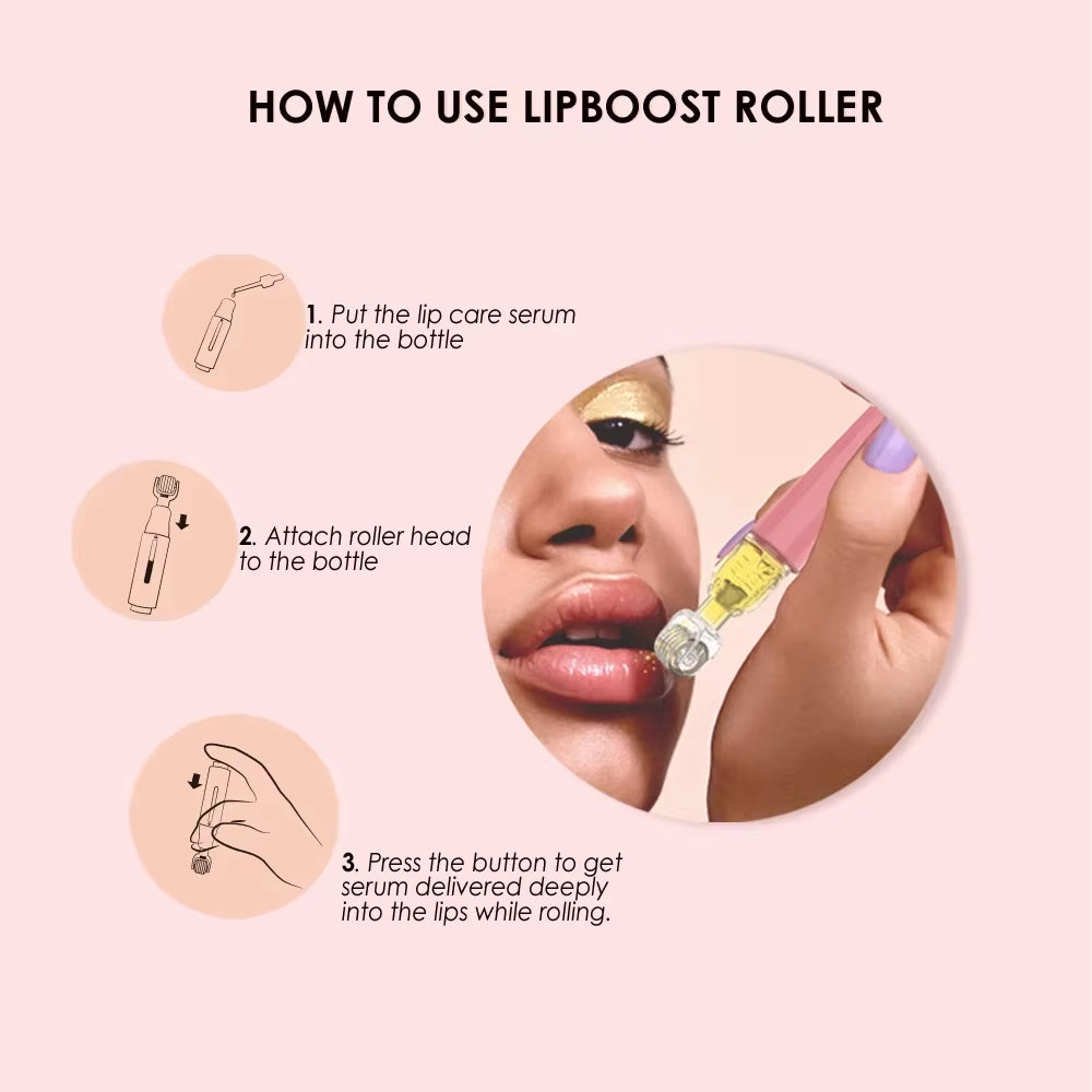 105 New Skin Hydration Roller Micro Infusion System Oil Delivery Lip Plumper Face Brow Hair Scalp Serum Applicator Beauty Tool