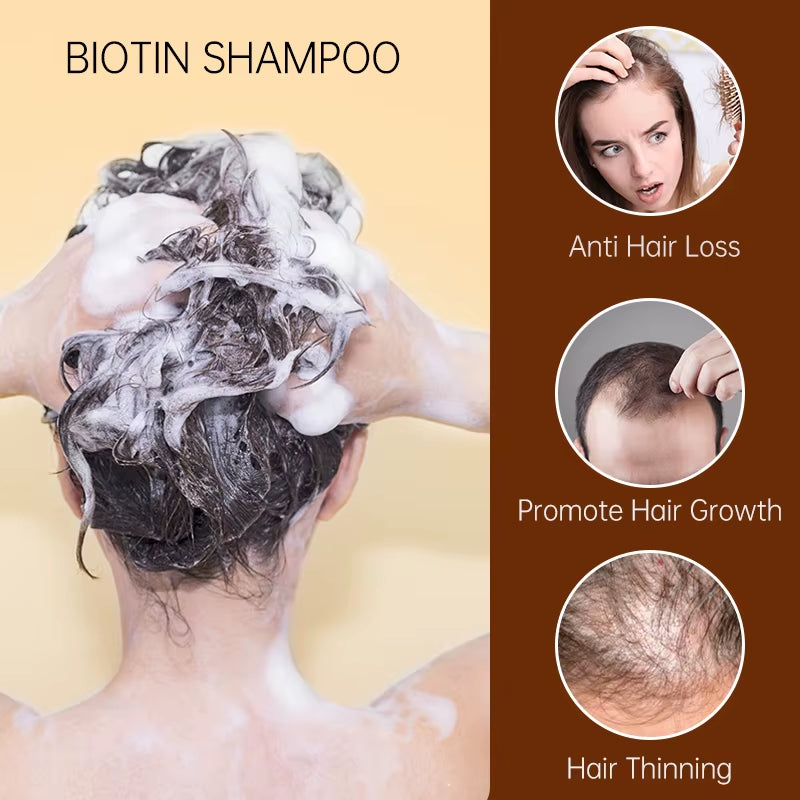 Biotin Hair Shampoo Smoothing Repair Damaged Frizz Hair Argan Oil Scalp Treatment Hair Care Products