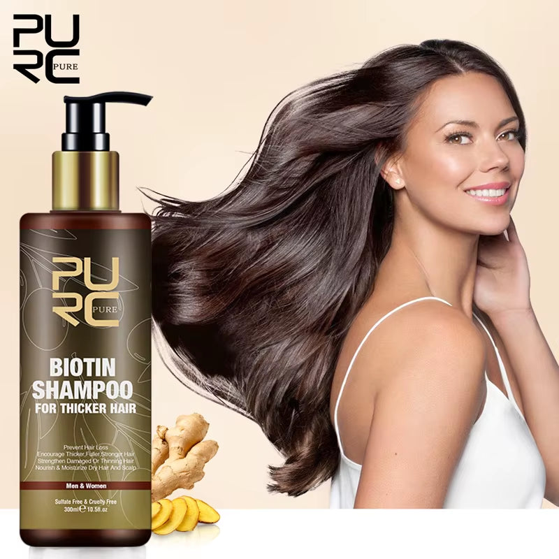 Biotin Hair Shampoo Smoothing Repair Damaged Frizz Hair Argan Oil Scalp Treatment Hair Care Products